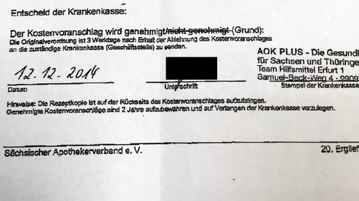 kostenvoranschlag aok unterschrift aa