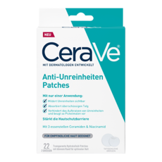 Abgebildet wird der Packshot einer Verpackung von CeraVe Anti-Unreinheiten Patches