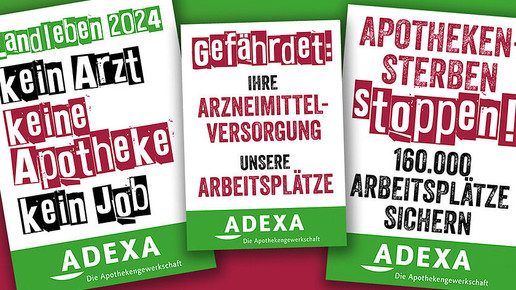 Adexa: Plakate zum Protesttag