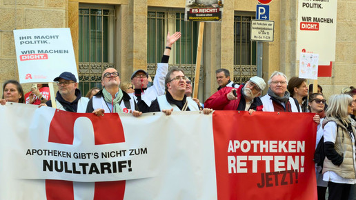 Protestzug in Berlin am BMG
