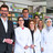 Landtagsabgeordnete Fabian Schrumpf (CDU) mit Apotheker Dr. Gregor Lohmann und seinem Team in der Dr. Lohmanns Apotheke in Essen.
