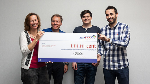 Gewinnspiel Uebergabe komplett eurapon