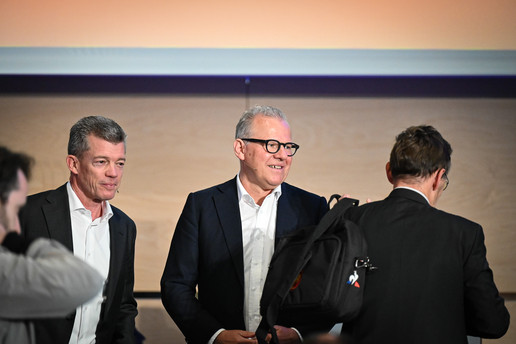 Daniel Wüest und Walter Hess auf der DocMorris-Generalversammlung