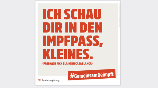 Impfkampagne: A bisserl Spaß muss sein