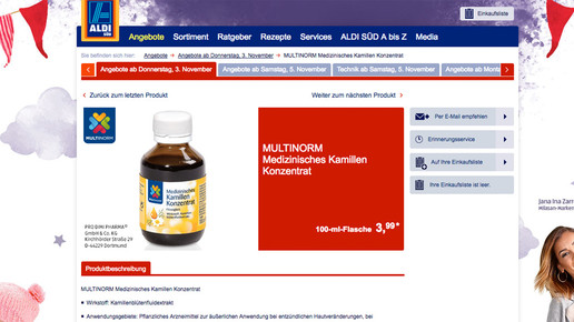 kamillen konzentrat aldi scs