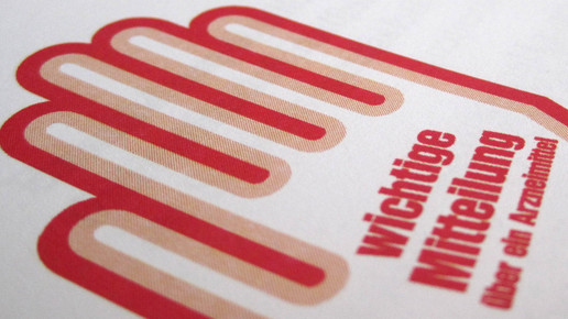 Foto eines Ausdrucks eines Rote-Hand-Briefs.