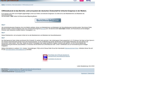 cirs-medical startseite screenshot