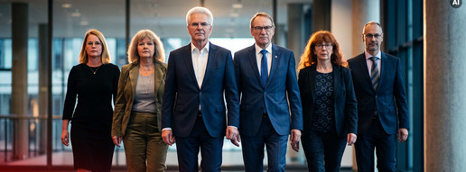 KI-Bild zeigt Abda-Leute in Anzügen