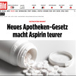 Bild: „Neues Apotheken-Gesetz macht Aspirin teurer“