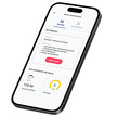 Abgebildet wird ein Smartphone mit der App von dermanostic zur Hautgesundheit.