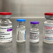 Impfsotff-Vials: Vaxzevria, Covid-19 Vaccine Janssen, Comirnaty und Spikevax.