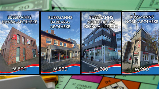 Statt Bahnhöfe: Monopoly mit Apotheken