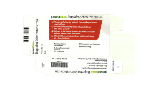 ibuprofen eigenmarke packung gehe