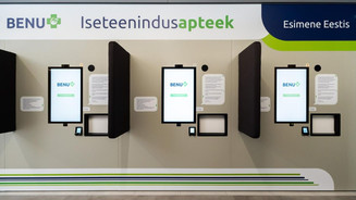 Estland: Apothekenautomaten für Land-Versorgung Bestellterminals von Grab2Go im Projekt der Benu-Apothekenkette