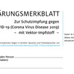 AstraZeneca: Impfen mit Aufklärungsbogen