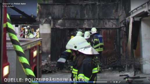 Brand 8 Polizei Aalen