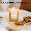 Ava & May bei LAPONDO– Duftkerzen für Herbstmomente Dekoratives Bild: Ava & May bei LAPONDO– Duftkerzen für Herbstmomente. Eine Duftkerze mit Nüssen als Dekoration.