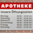 Öffnungszeitenschild einer Apotheke