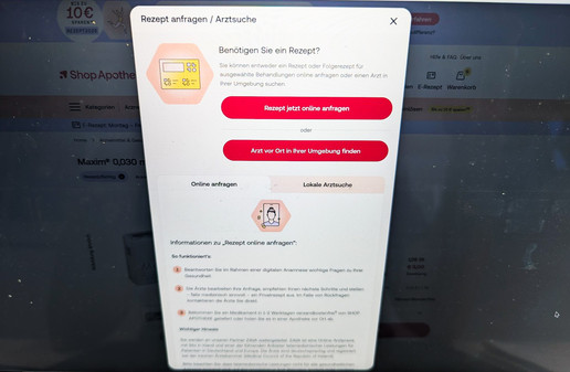 App von Shop Apotheke mit Werbung für Zava