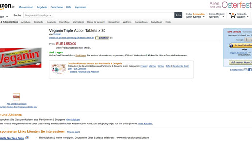 amazon veganin screenshot