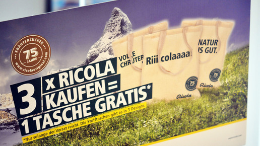 ricola aufsteller werbung angebot aa
