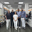 Gruppenfoto in der Apotheke Glückauf: Cathrin Benninghoven, Dr. Hamid Eslambolchi, Tugce Ülker, Serdar Yüksel, Ramin Eslambolchi