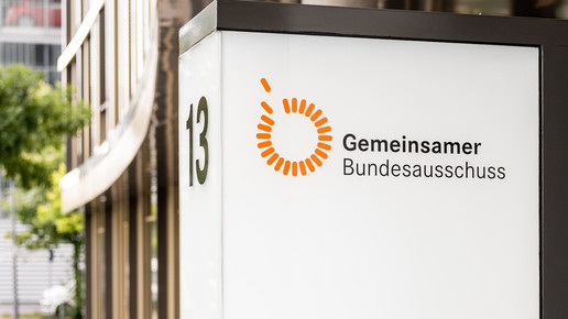 Foto: Schild Geschäftsstelle Gemeinsamen Bundesausschusses (G-BA) 