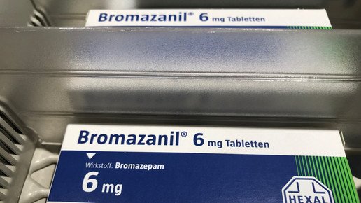Bromazenil-Packungen in einer Schubalde