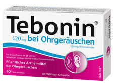 2Packshot Tebonin 120mg bei Ohrgera uschen gross