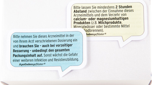 Apothekengefluester Packung mit Beratungshinweisen freigestellt 2015-05-07